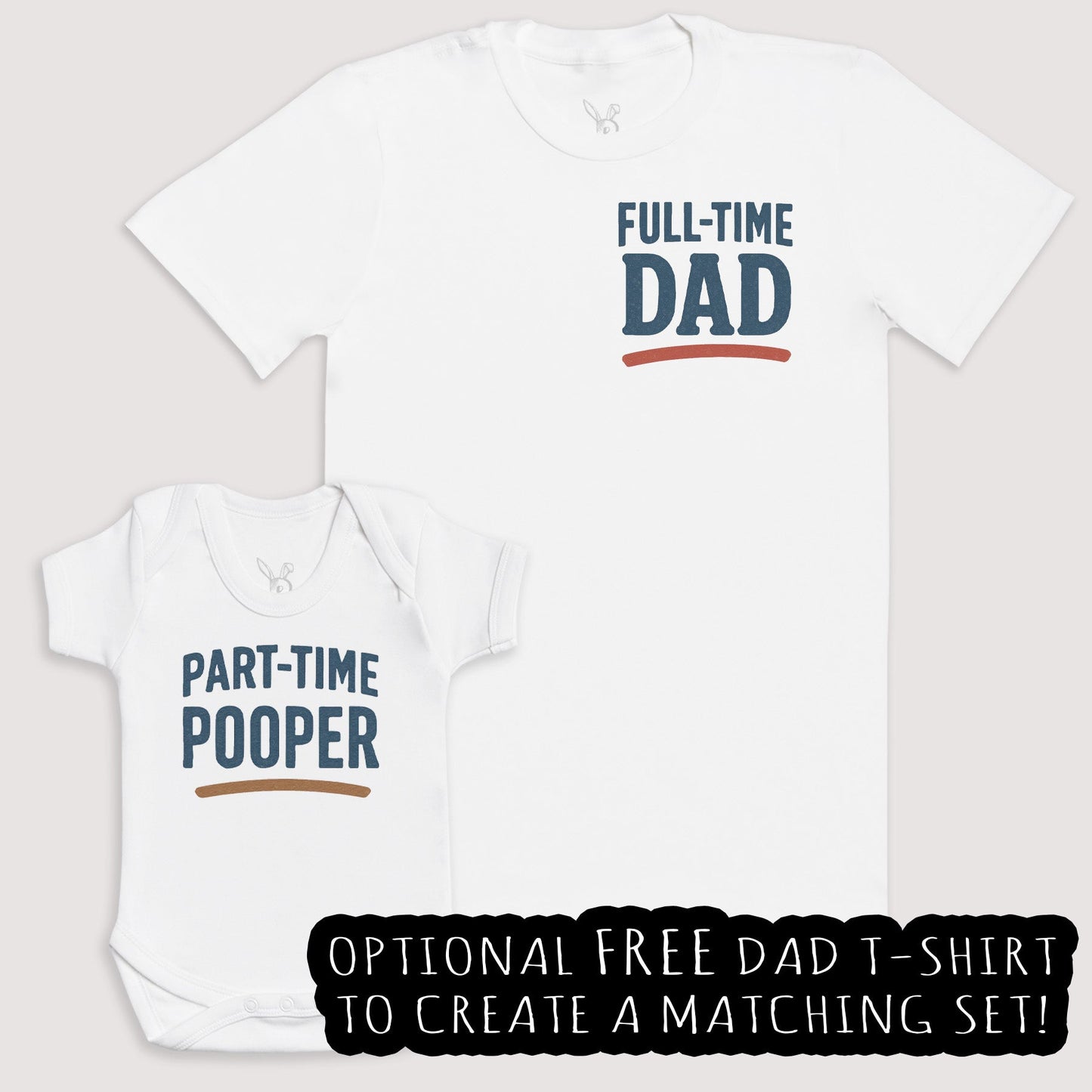 Part Time Pooper - Baby Gift Set - Baby Matching Gift Set
