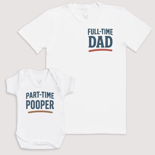 Part Time Pooper - Baby Gift Set - Baby Matching Gift Set