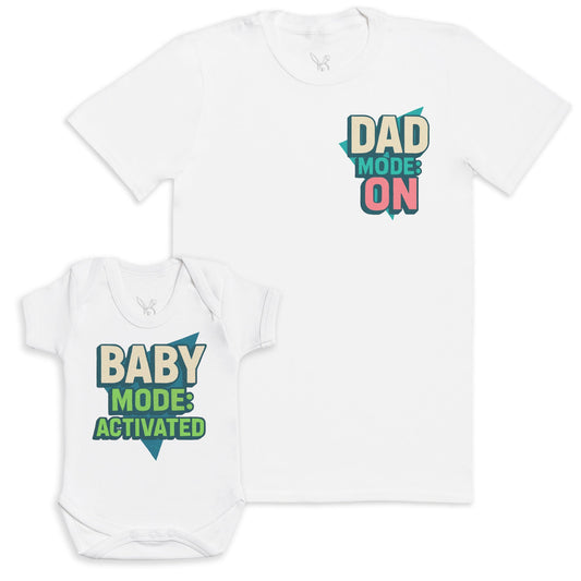 Retro Baby Mode Activated - Baby Gift Set - Baby Matching Gift Set