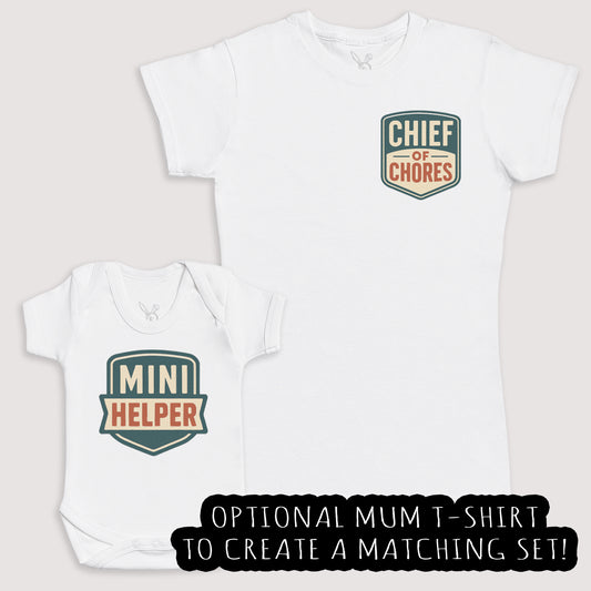 Mini Helper - Baby Gift Set - Baby Bodysuit Gift Set