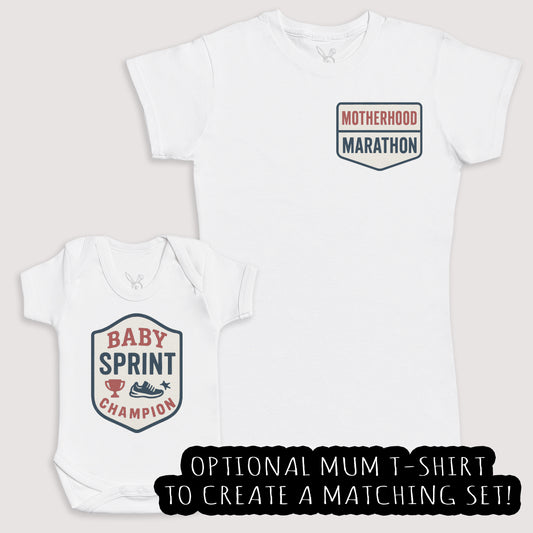 Baby Sprint Champion - Baby Gift Set - Baby Bodysuit Gift Set
